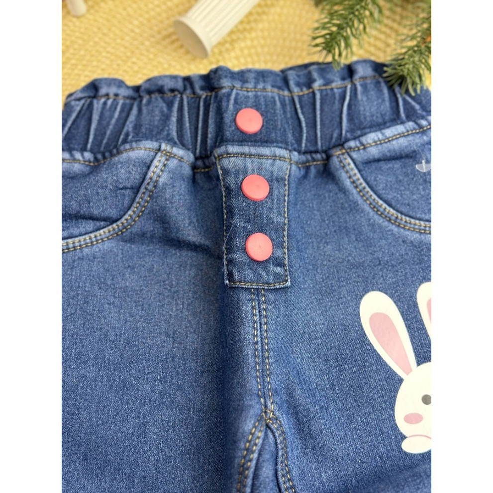 Джинси для дівчинки утеплені Dino синій 10635