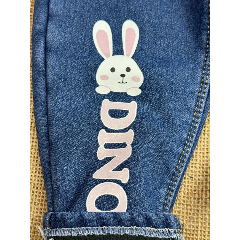 Джинси для дівчинки утеплені Dino синій 10635