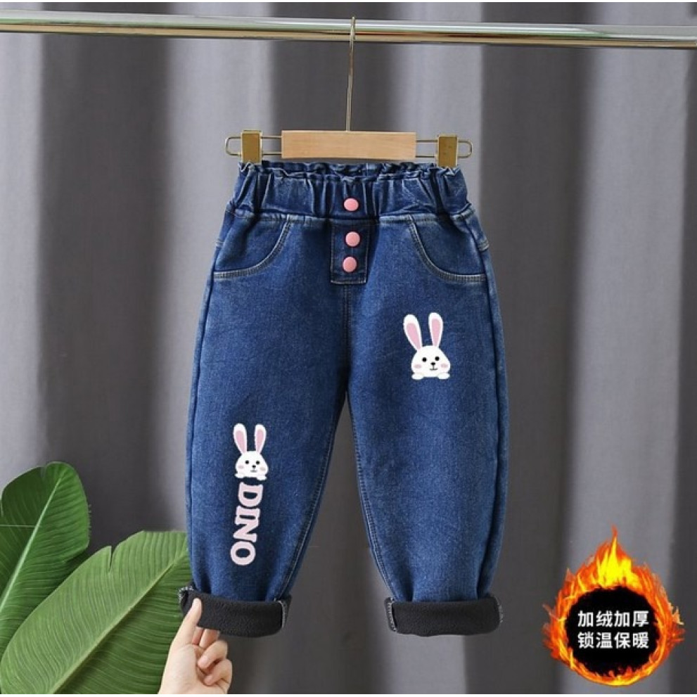 Джинси для дівчинки утеплені Dino синій 10635