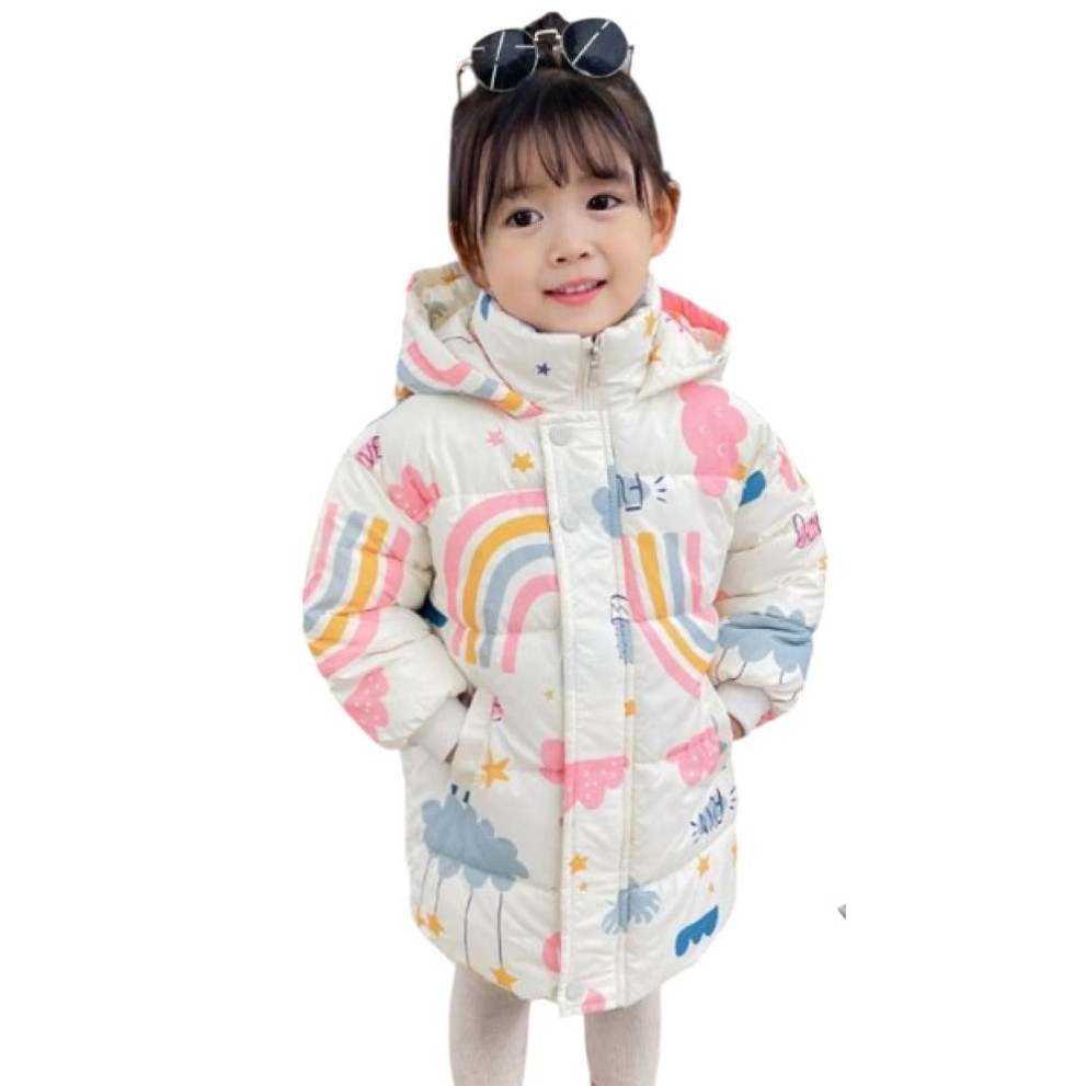 Пальто зимове для дівчинки біле 10636 Пальто зимове для дівчинки біле 10636