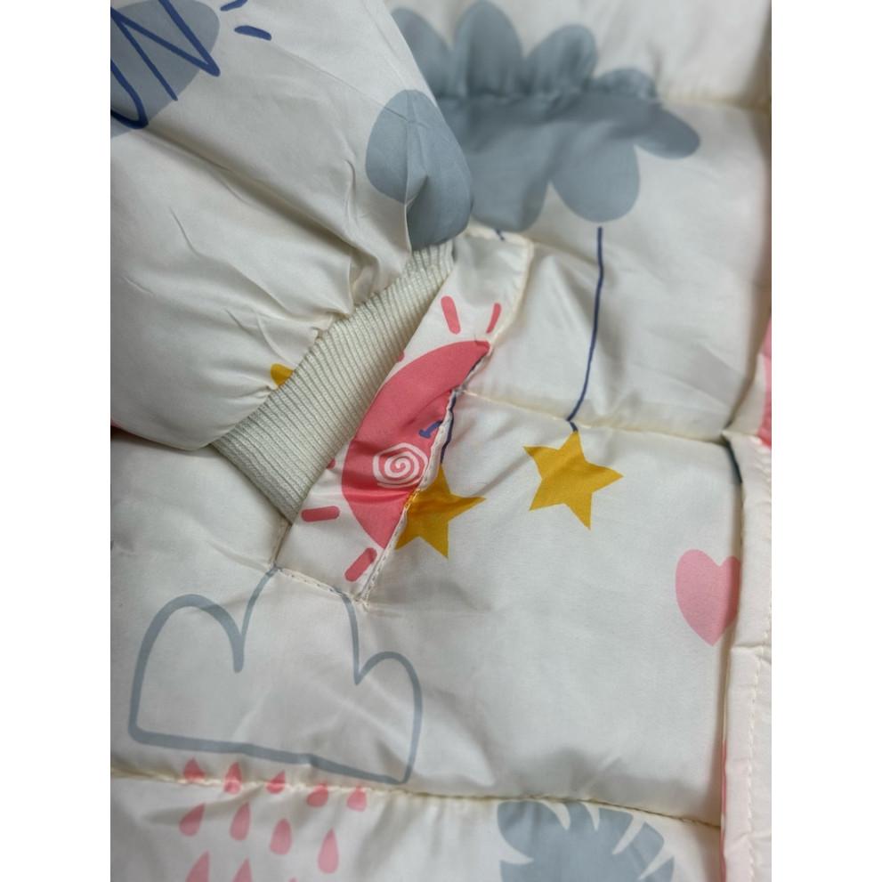 Пальто зимове для дівчинки біле 10636 Пальто зимове для дівчинки біле 10636