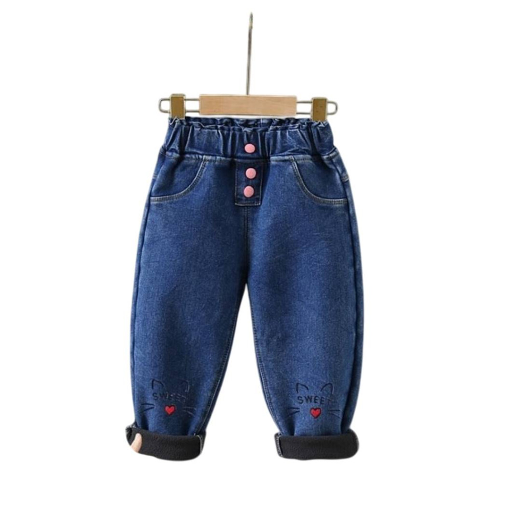 Джинси для дівчинки утеплені Sweet синій 10638