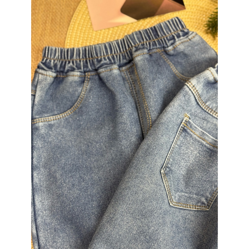 Джинси для дівчинки утеплені сині 10643