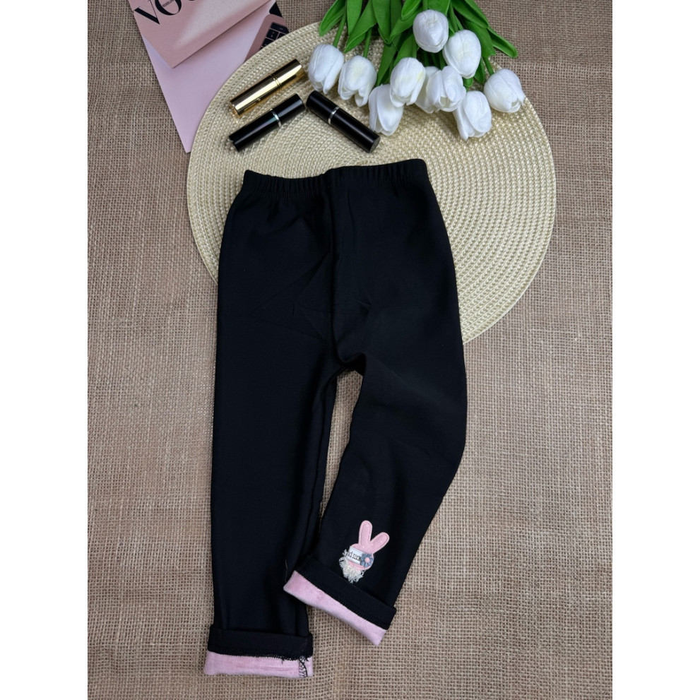 Лосини для дівчинки теплі чорний 10650