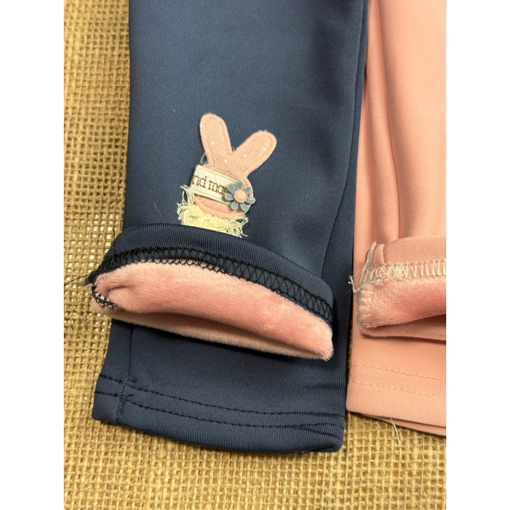 Лосини для дівчинки теплі темно-синій 10652