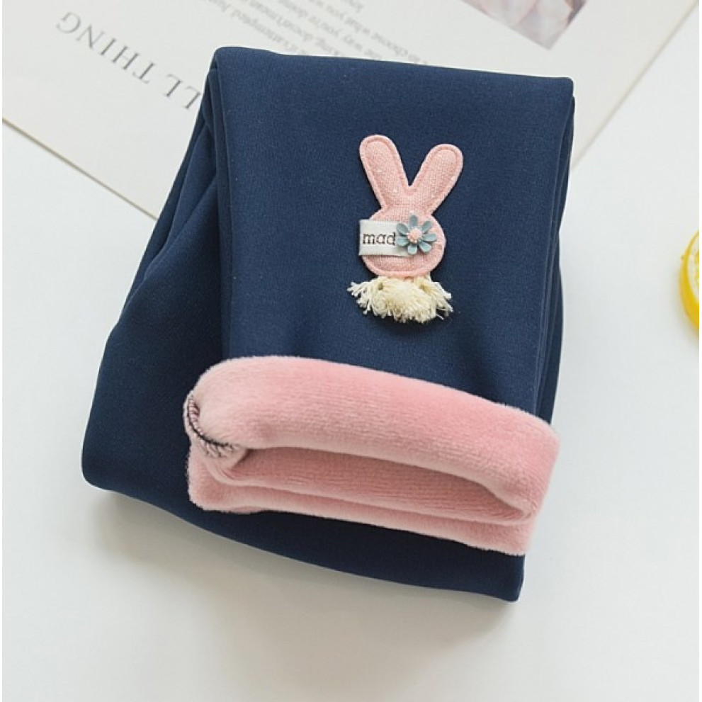 Лосини для дівчинки теплі темно-синій 10652