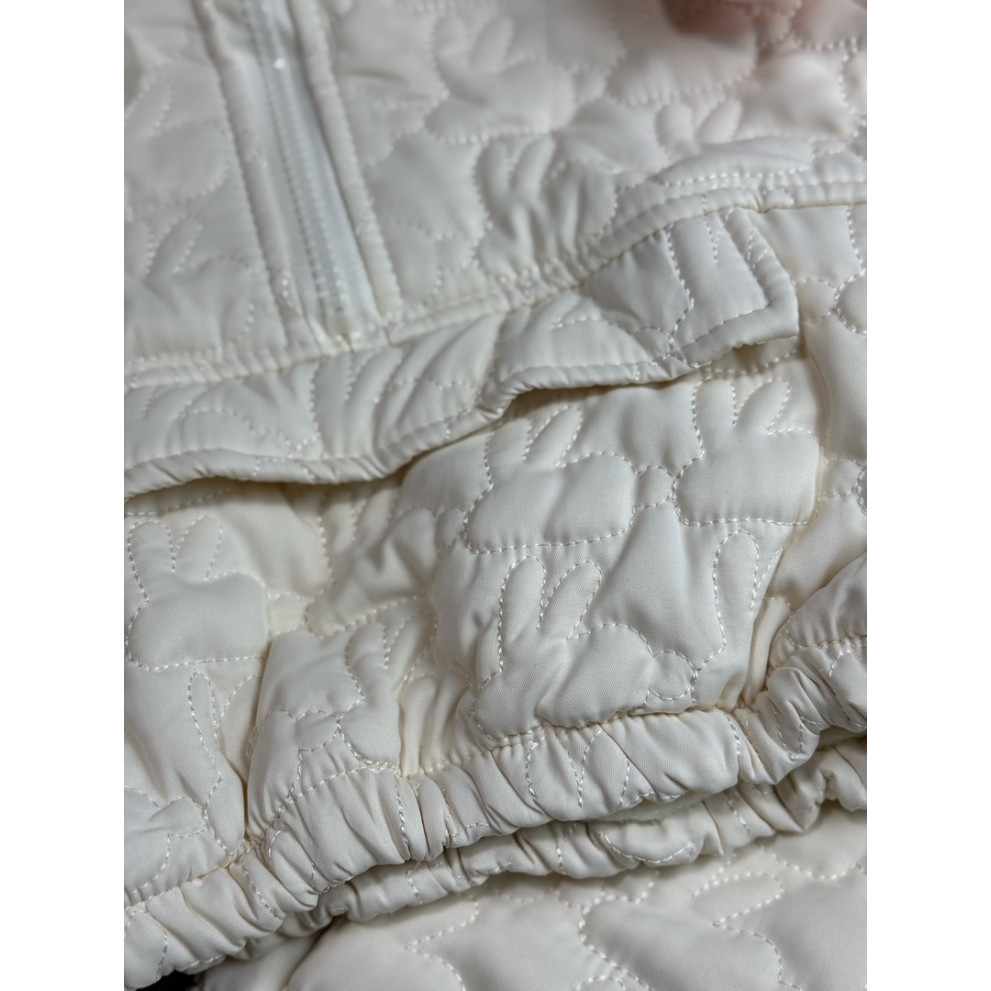 Утеплений костюм з зайчиком білий 10654