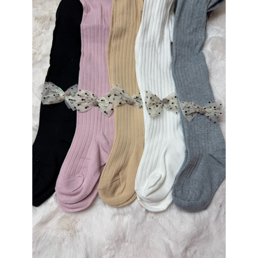 Колготки для дівчинки з бантиком чорний 10663