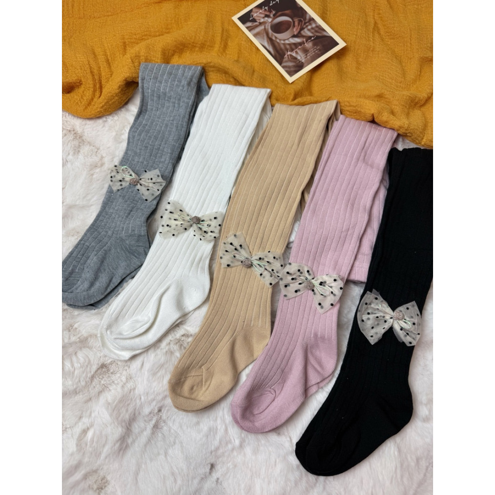 Колготки для дівчинки з бантиком чорний 10663