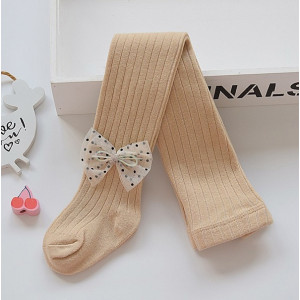 Колготки для дівчинки з бантиком бежевий 10667