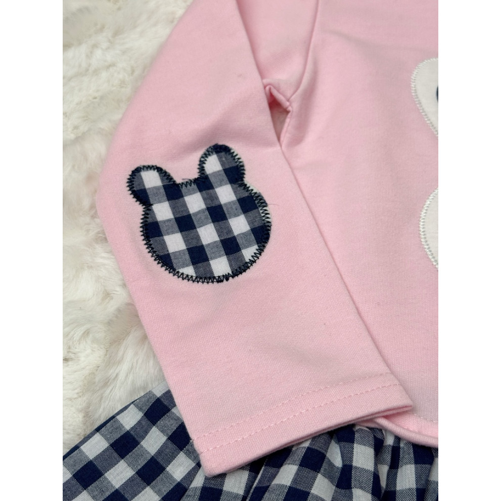 Сукня для дівчинки з зайчиком колір рожевий 10678