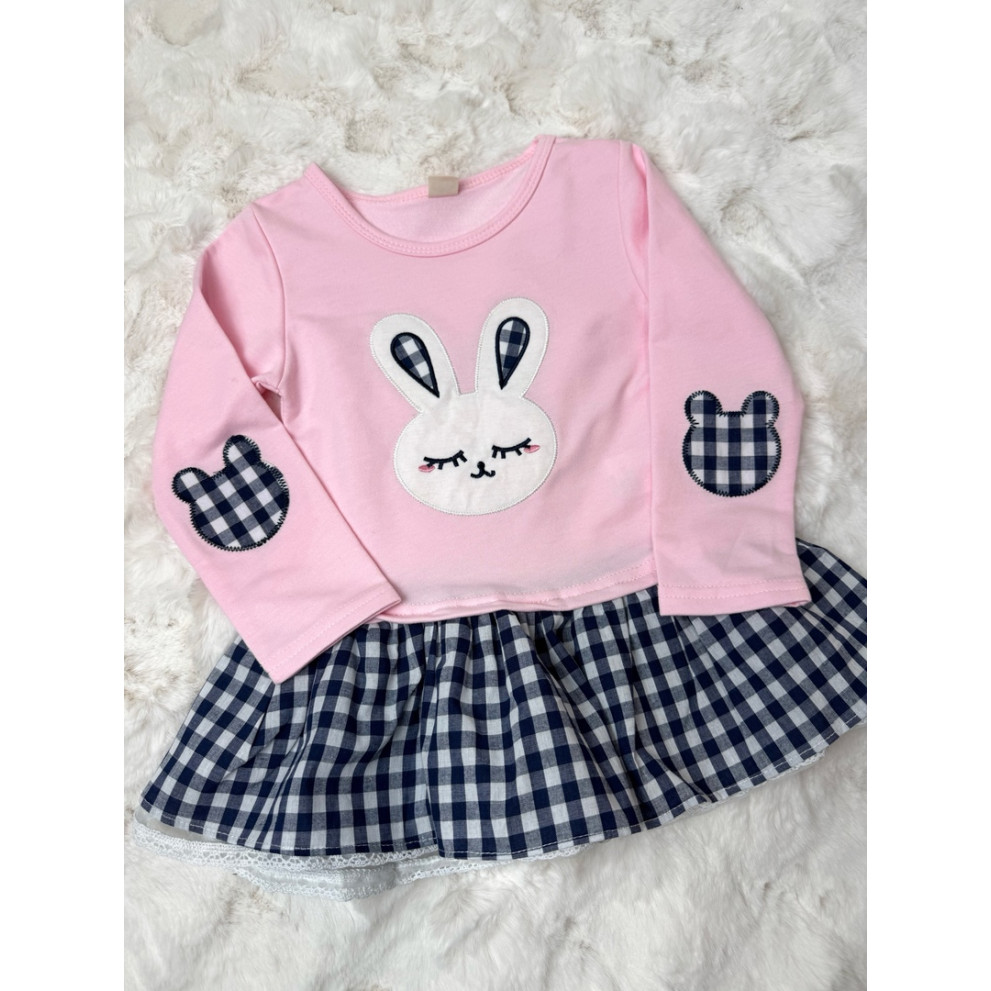 Сукня для дівчинки з зайчиком колір рожевий 10678