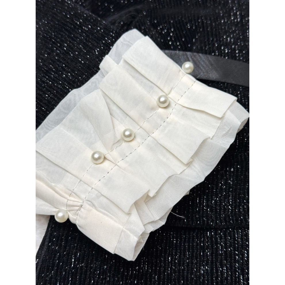 Пальто для дівчинки трикотажне з люрексом колір чорний 10682 Пальто для дівчинки трикотажне з люрексом колір чорний 10682