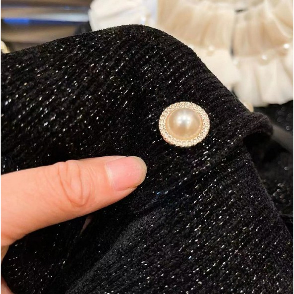 Пальто для дівчинки трикотажне з люрексом колір чорний 10682 Пальто для дівчинки трикотажне з люрексом колір чорний 10682