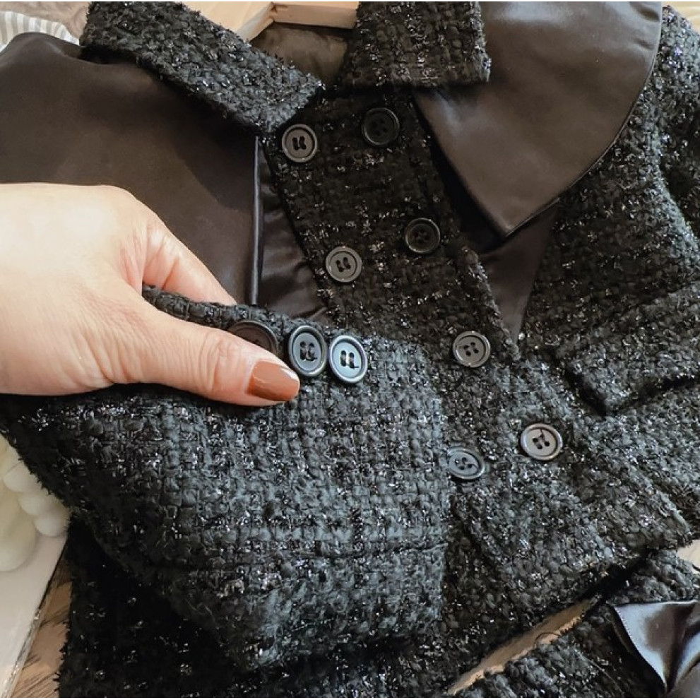 Комплект для дівчинки з шортами чорний 10685