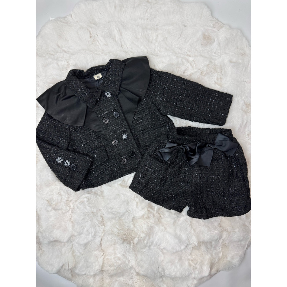 Комплект для дівчинки з шортами чорний 10685