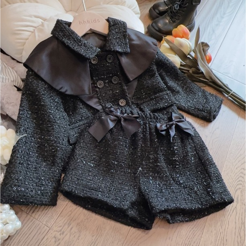 Комплект для дівчинки з шортами чорний 10685