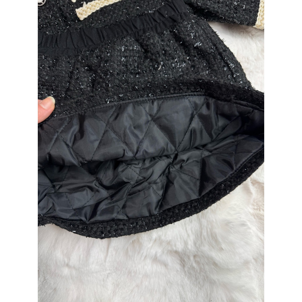 Комплект для дівчинки зі спідничкою теплий чорний 10686