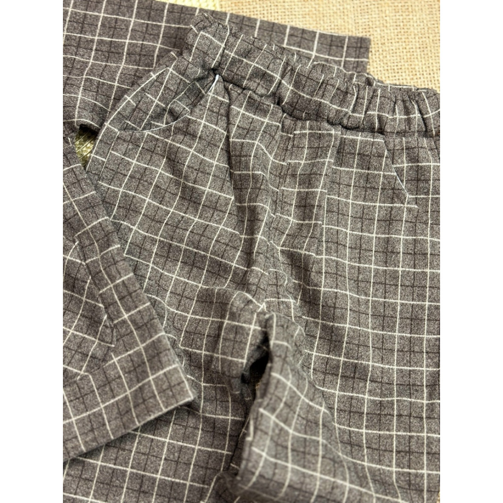 Нарядний костюм трійка хлопчику коричневий 10695 Нарядний костюм трійка хлопчику коричневий 10695