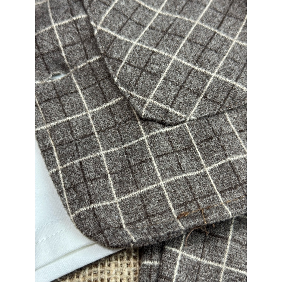 Нарядний костюм трійка хлопчику коричневий 10695 Нарядний костюм трійка хлопчику коричневий 10695