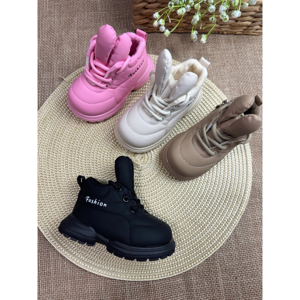 Чобітки дитячі демісезонні з вушками Fushion колір чорний 10701