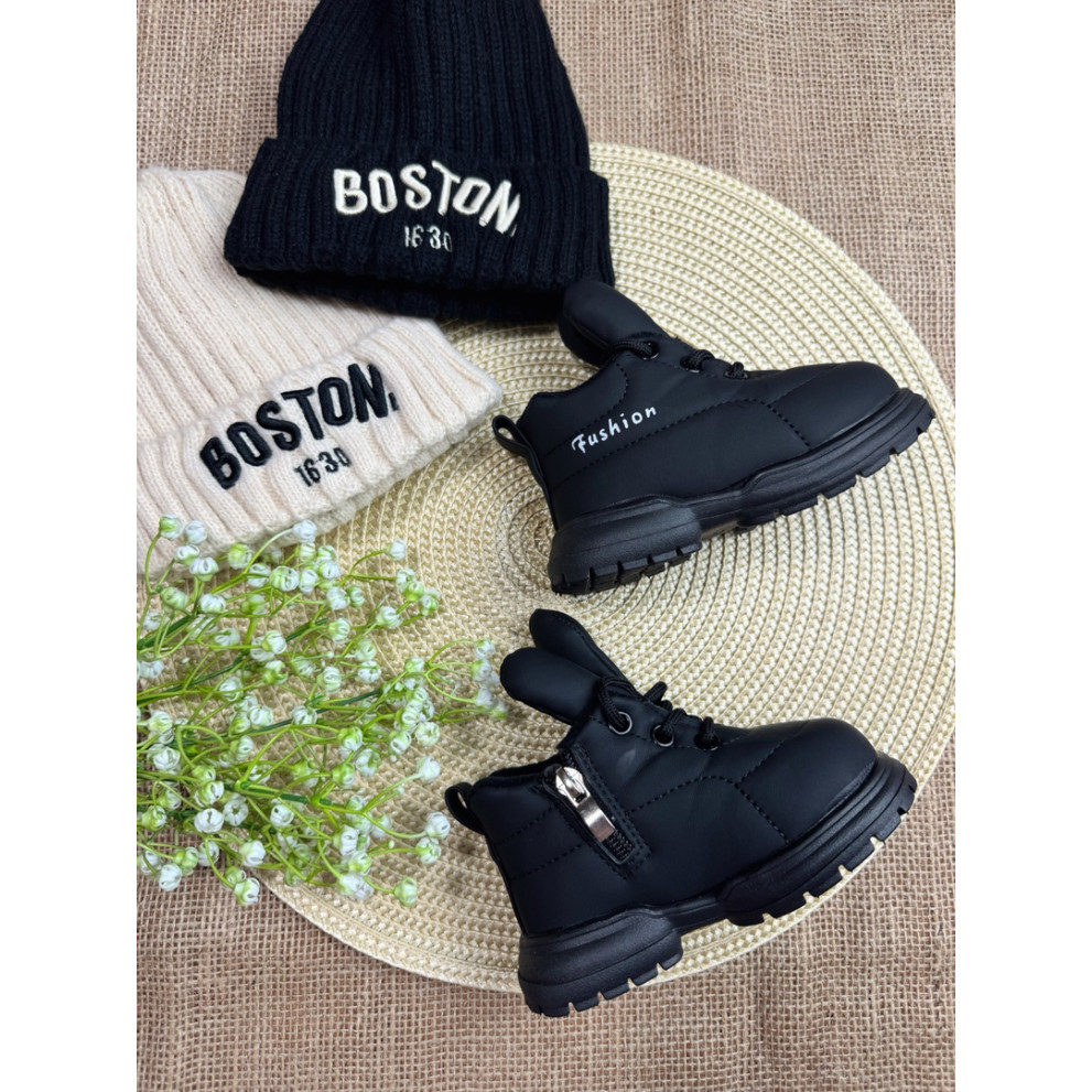 Чобітки дитячі демісезонні з вушками Fushion колір чорний 10701