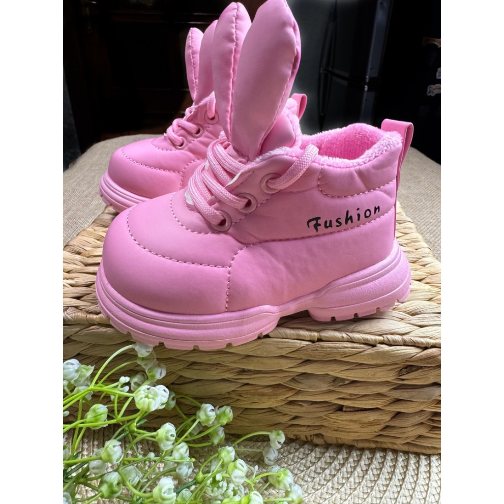 Чобітки дитячі демісезонні з вушками Fushion колір рожевий 10702