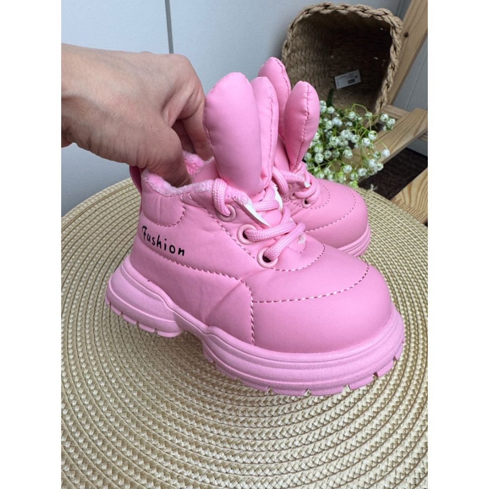 Чобітки дитячі демісезонні з вушками Fushion колір рожевий 10702