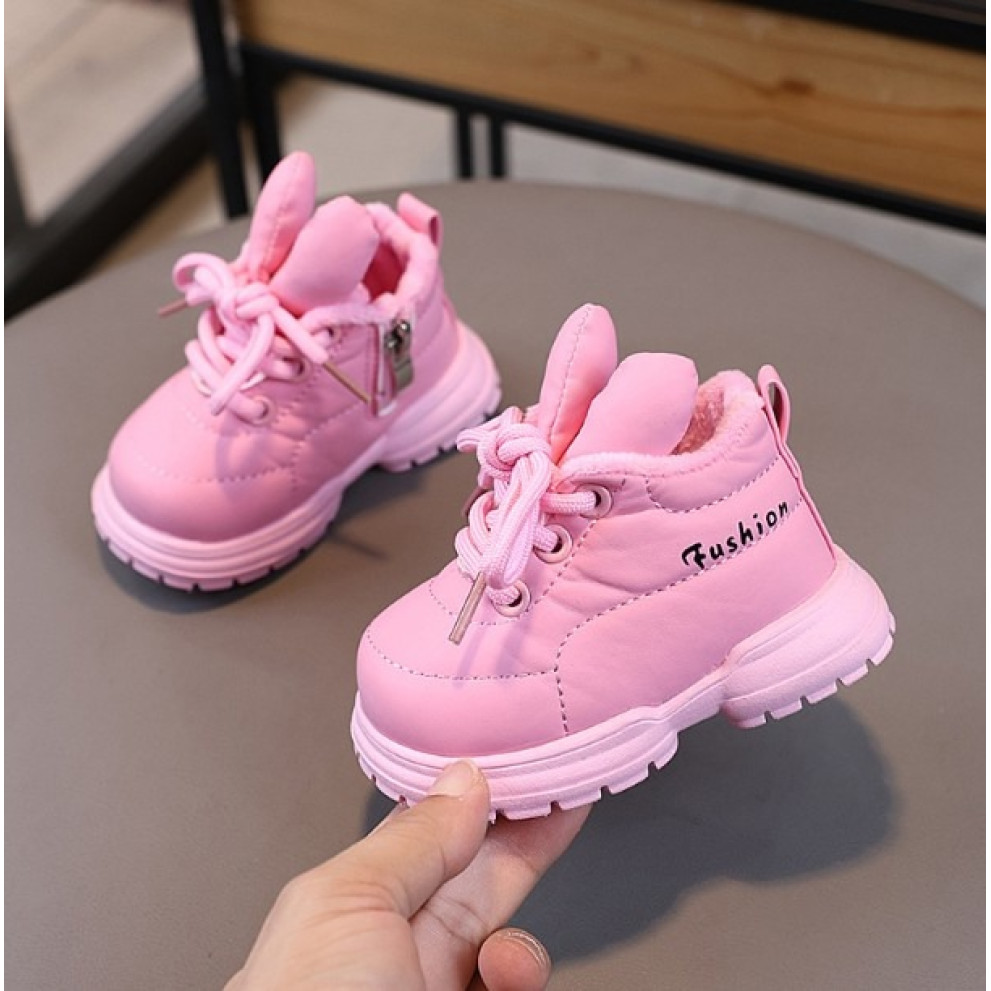 Чобітки дитячі демісезонні з вушками Fushion колір рожевий 10702