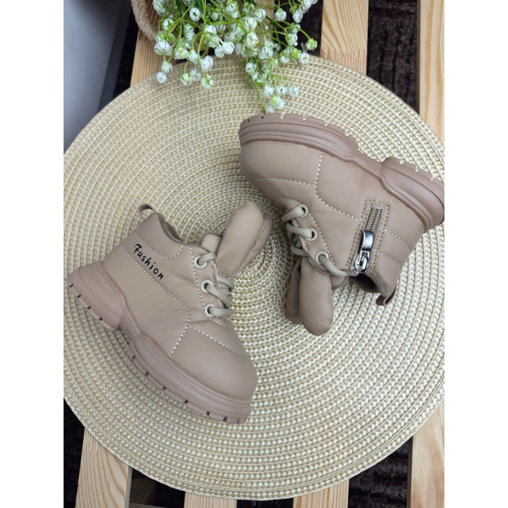 Чобітки дитячі демісезонні з вушками Fushion колір бежевий 10703