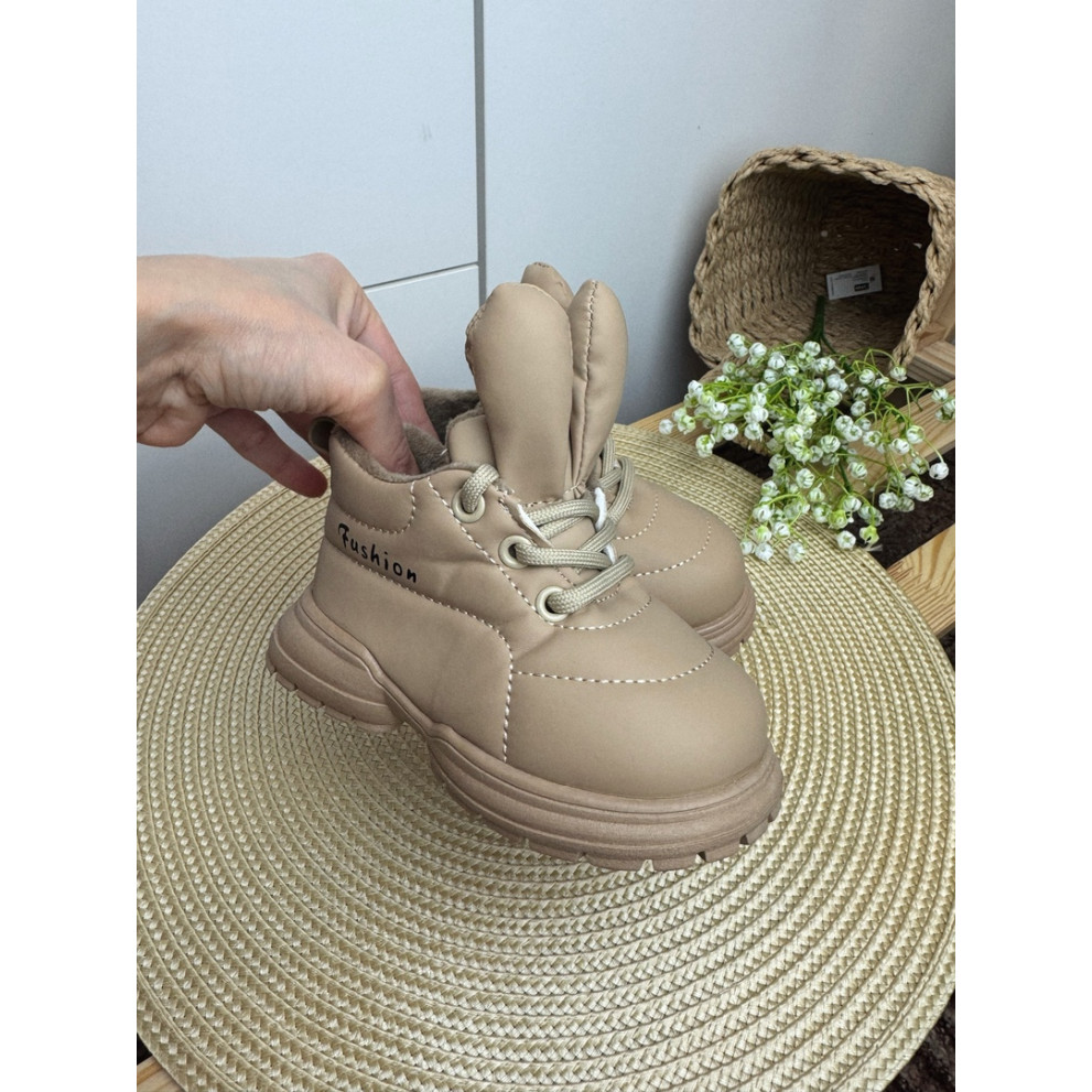 Чобітки дитячі демісезонні з вушками Fushion колір бежевий 10703