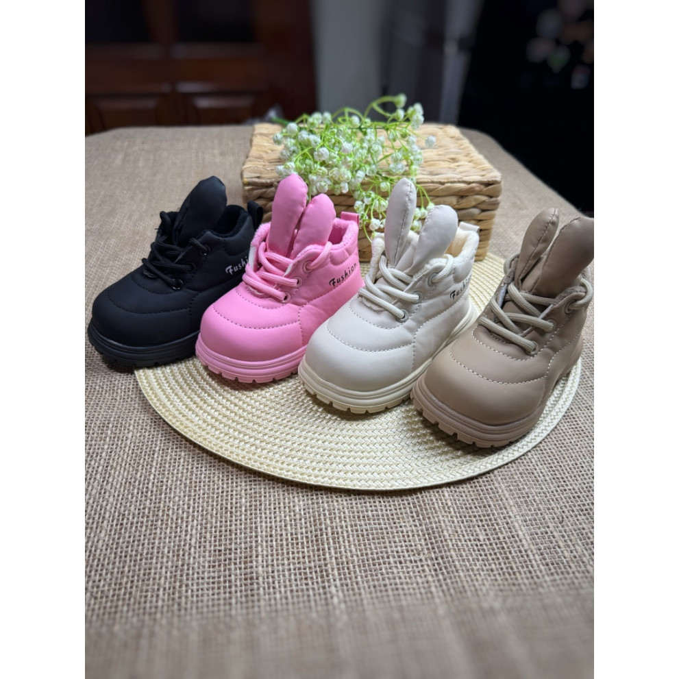 Чобітки дитячі демісезонні з вушками Fushion колір бежевий 10703