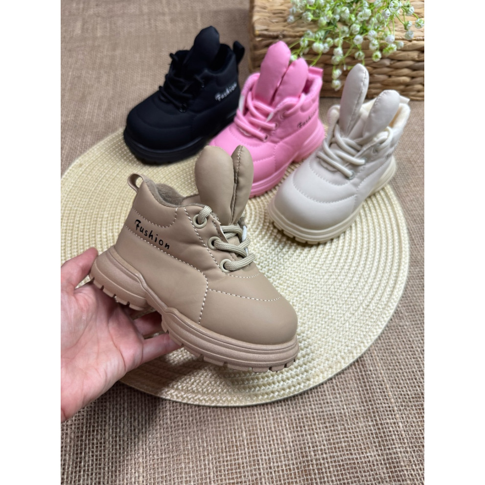 Чобітки дитячі демісезонні з вушками Fushion колір бежевий 10703