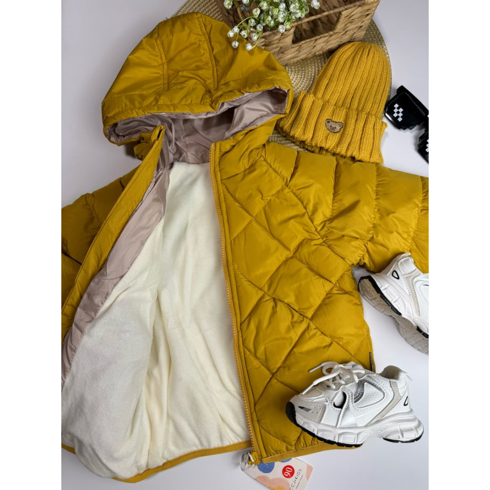 Демісезонна куртка дитяча колір жовтий 10714 Демісезонна куртка дитяча колір жовтий 10714