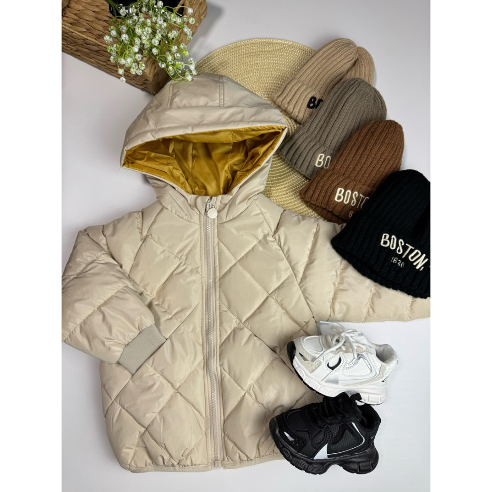 Демісезонна куртка дитяча колір бежевий 10715 Демісезонна куртка дитяча колір бежевий 10715