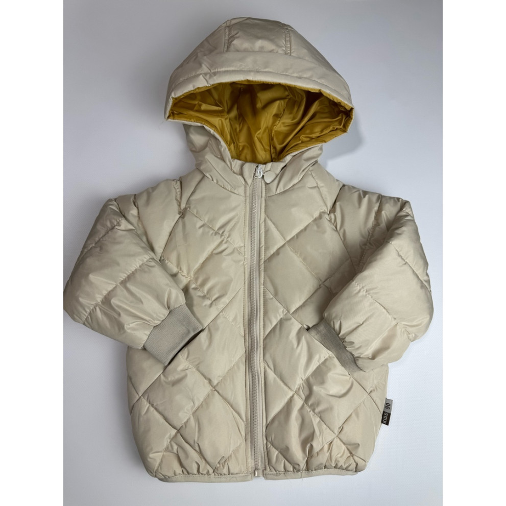 Демісезонна куртка дитяча колір бежевий 10715 Демісезонна куртка дитяча колір бежевий 10715