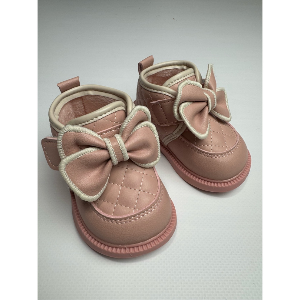 Демісезонні черевички для дівчинки стильні з бантиком колір рожевий 10717 Демісезонні черевички для дівчинки стильні з бантиком колір рожевий 10717
