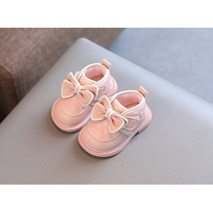 Демісезонні черевички для дівчинки стильні з бантиком колір рожевий 10717
