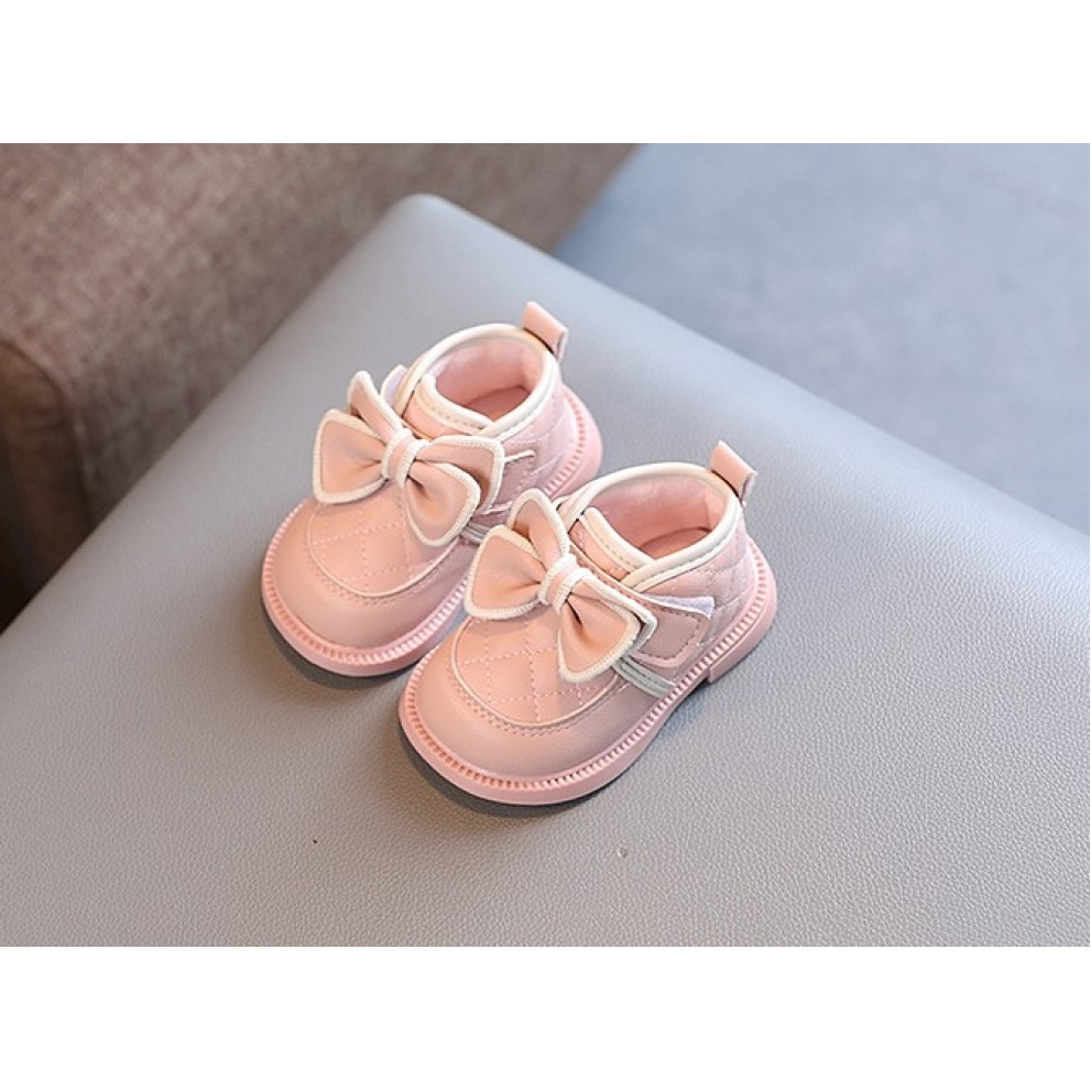 Демісезонні черевички для дівчинки стильні з бантиком колір рожевий 10717