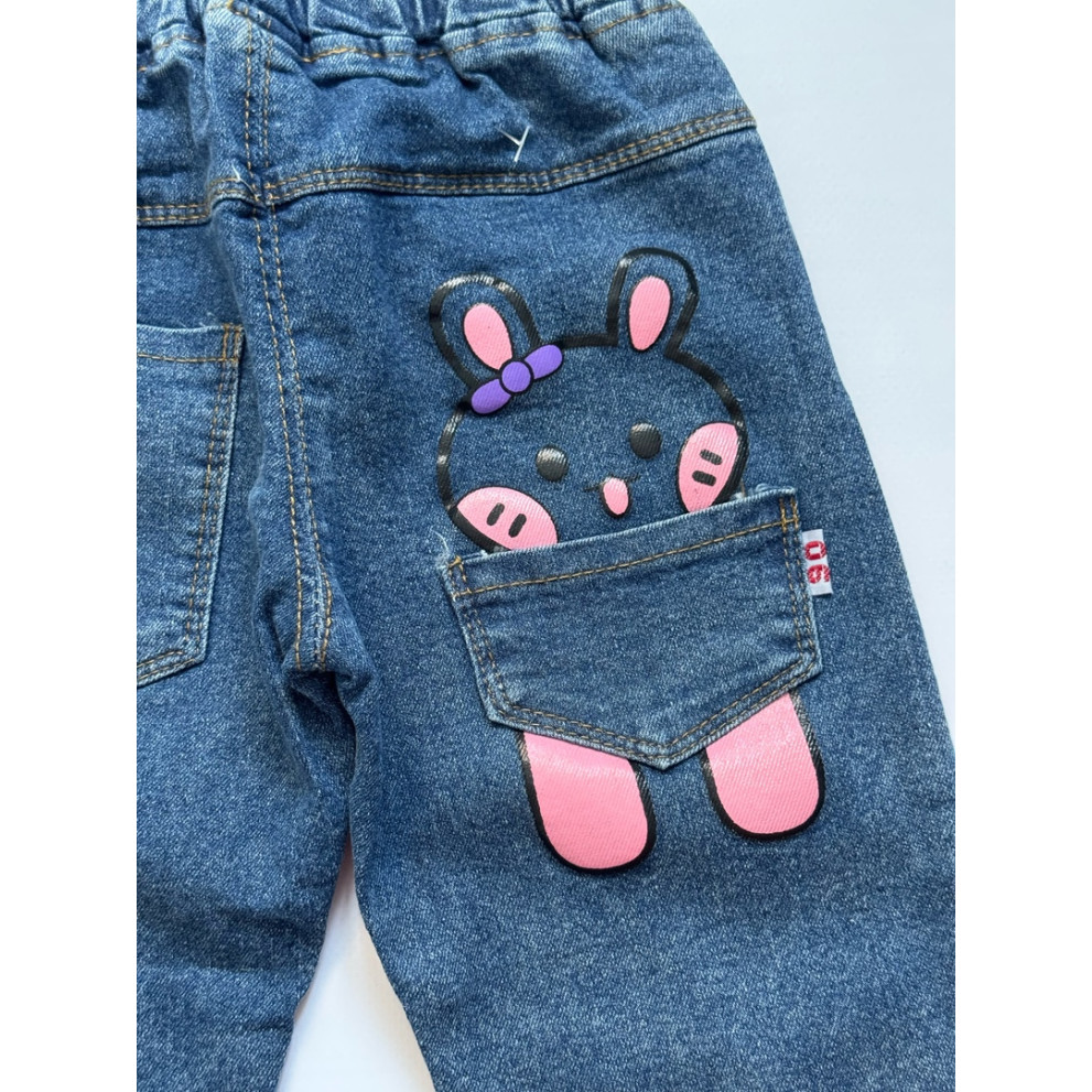 Джинси для дівчинки з зайчиком 10724