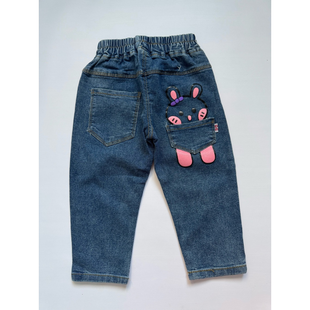 Джинси для дівчинки з зайчиком 10724