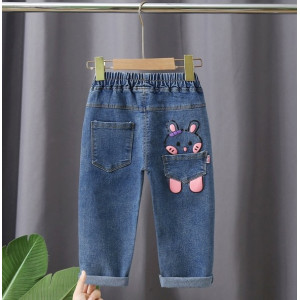 Джинси для дівчинки з зайчиком 10724