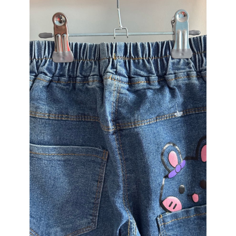 Джинси для дівчинки з зайчиком 10724