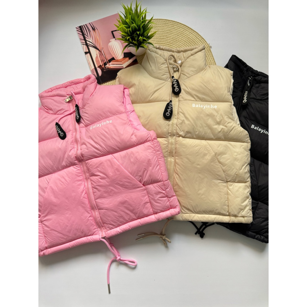 Жилетка демісезонна Balayinhe колір бежевий 10736 Жилетка демісезонна Balayinhe колір бежевий 10736