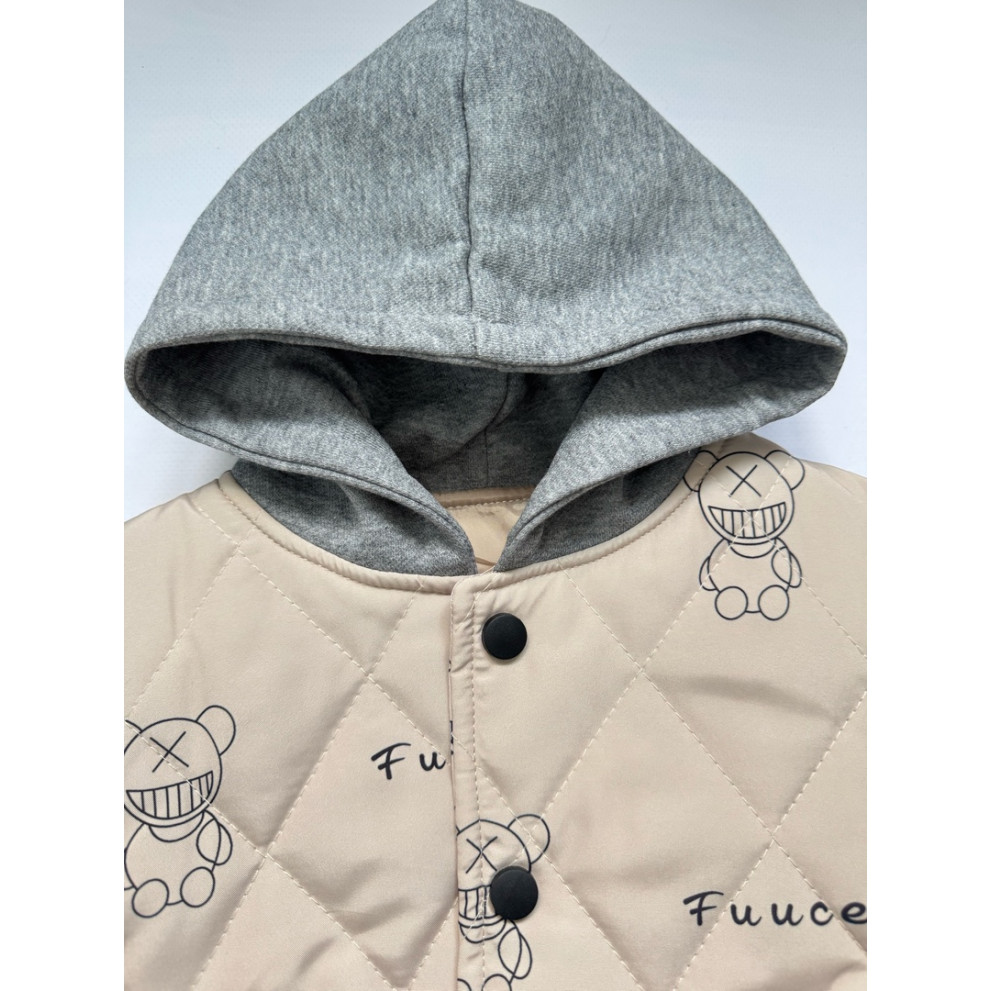 Бомбер для хлопчика Fuuce колір бежевий 10740