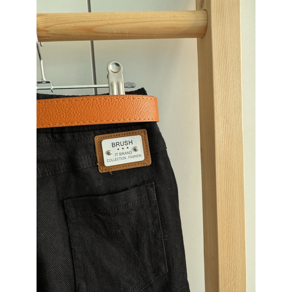 Штанці котонові для хлопчика колір чорний 10745