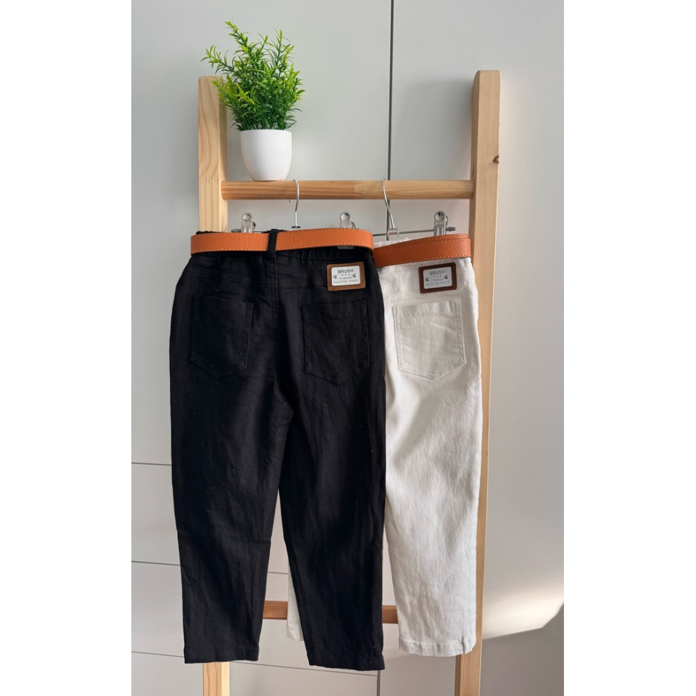 Штанці котонові для хлопчика колір чорний 10745