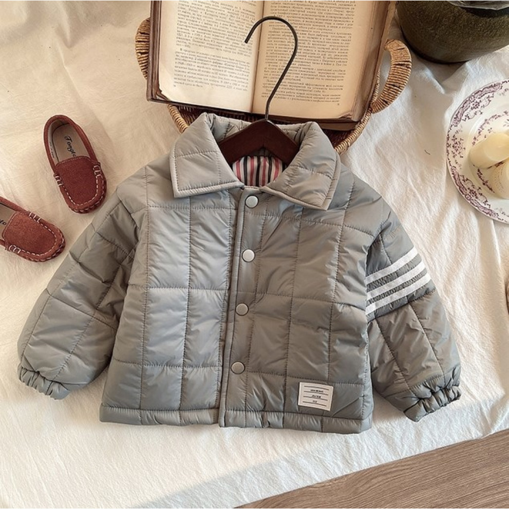 Стильний бомбер для хлопчика колір сірий 10746