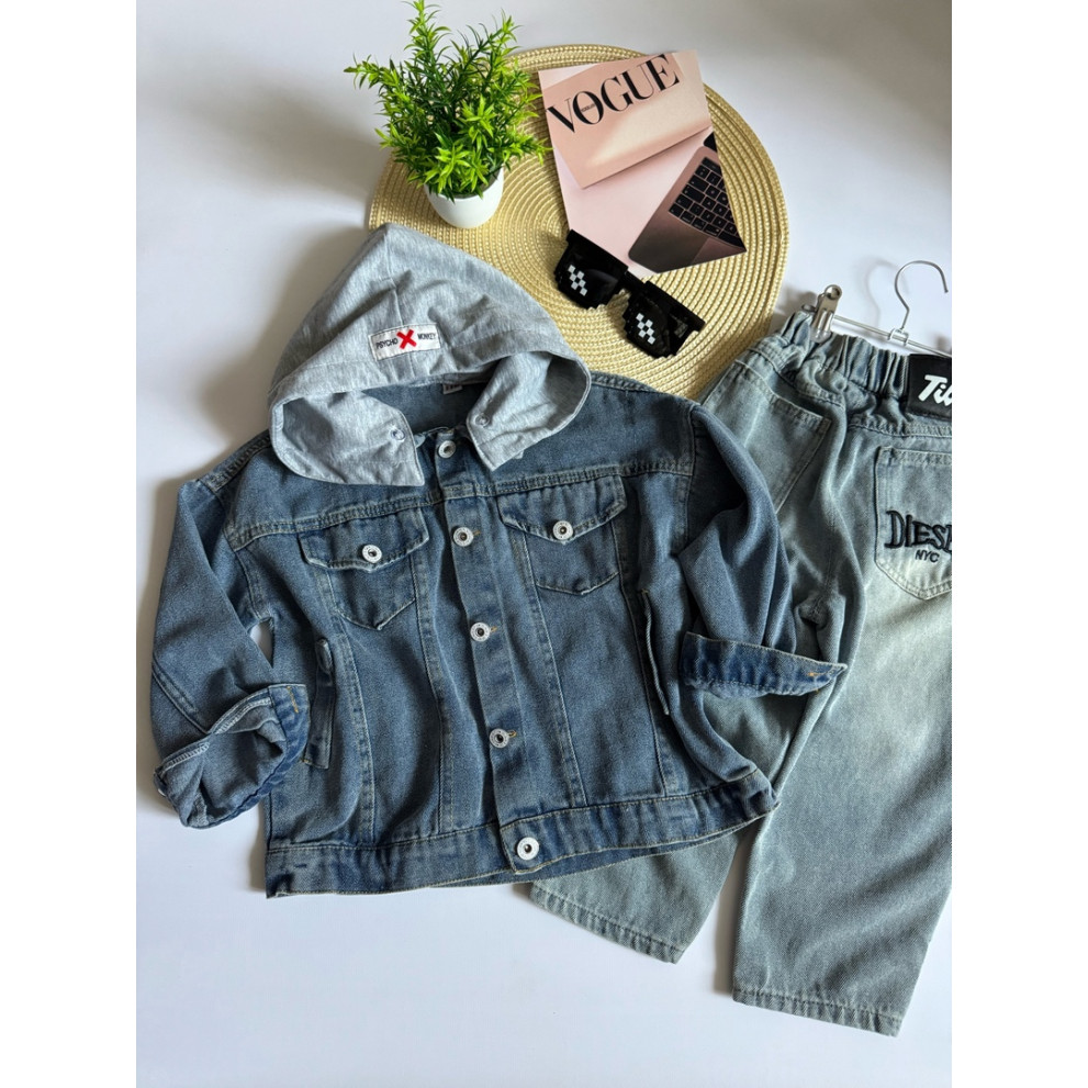 Джинсова курточка Blue Blanket для хлопчика колір синій 10754 Джинсова курточка Blue Blanket для хлопчика колір синій 10754