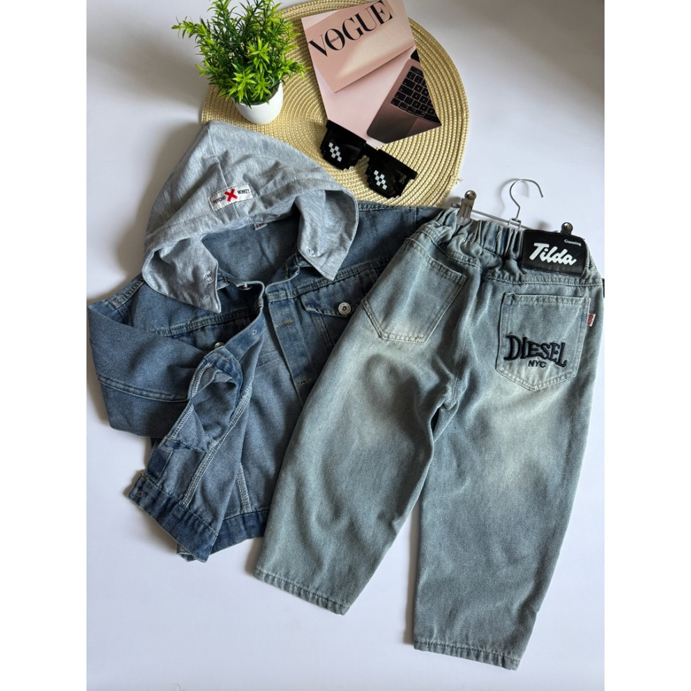 Джинсова курточка Blue Blanket для хлопчика колір синій 10754 Джинсова курточка Blue Blanket для хлопчика колір синій 10754